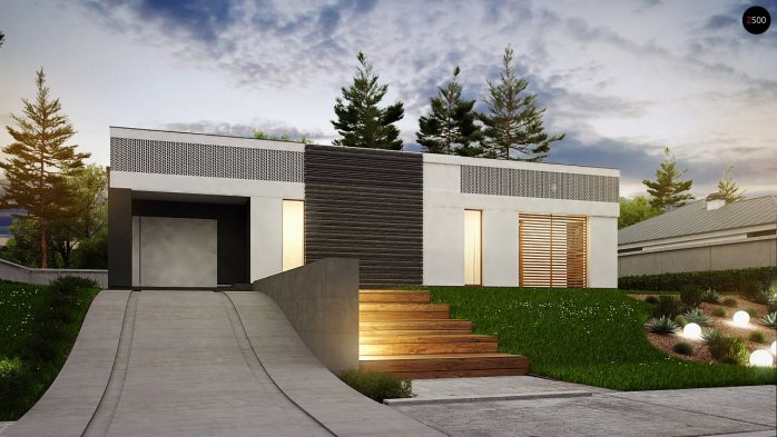 Проєкт будинку Ux119 - Одноповерхові дома в Україні