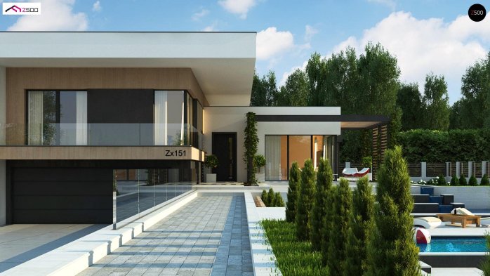 Проєкт будинку Ux151 - Двоповерхові дома в Україні