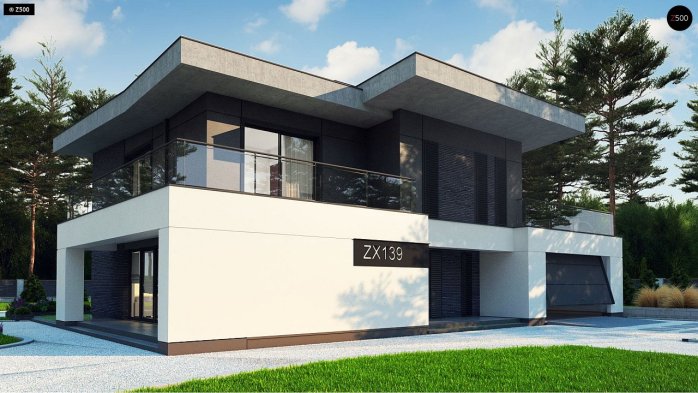 Проєкт будинку Ux139 - Двоповерхові дома в Україні