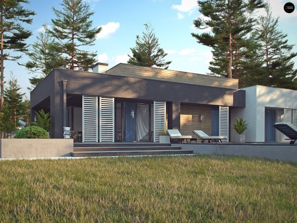 Проєкт будинку Ux65 + - Одноповерхові дома в Україні