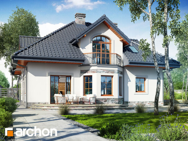 Проєкт будинку Будинок в тим'яні 10 (П) - З мансардним поверхом дома в Україні