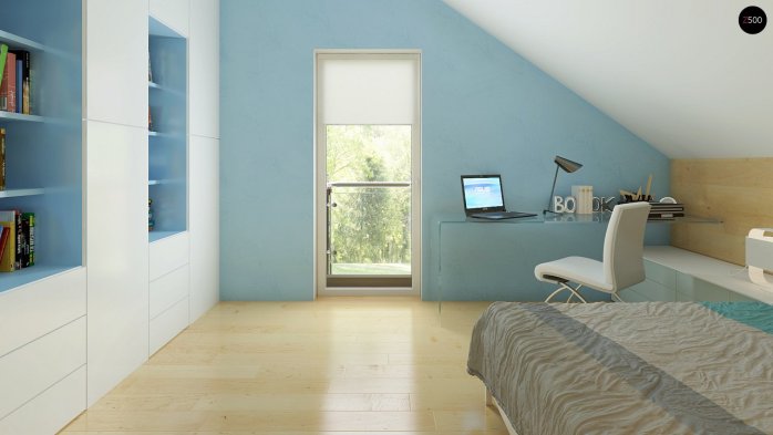 Проєкт будинку U210 - З мансардним поверхом дома в Україні