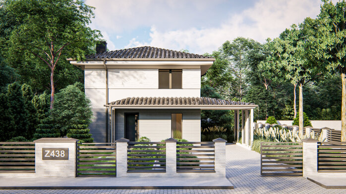 Проект дома U438 - 1 Двухэтажные дома в Украине