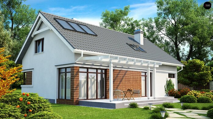 Проект дома U122 - 2 С мансардным этажом дома в Украине