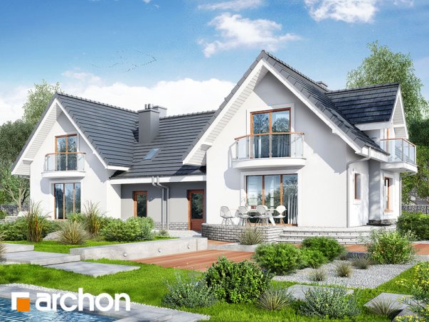 Проект дома Дом в антоновке (Р2) - 2 С мансардным этажом дома в Украине