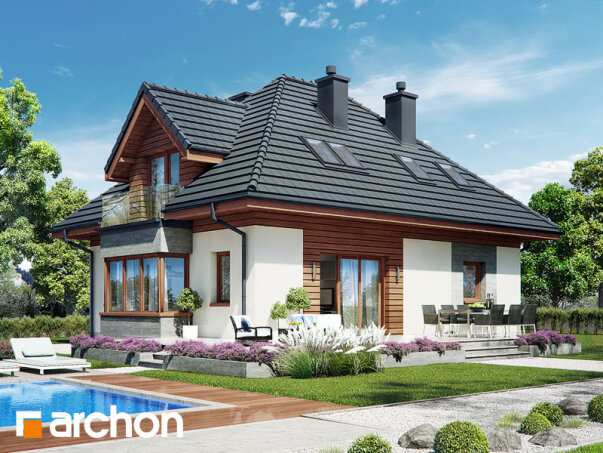 Проект дома Дом в клеверках 3 вер.2 - 2 С мансардным этажом дома в Украине