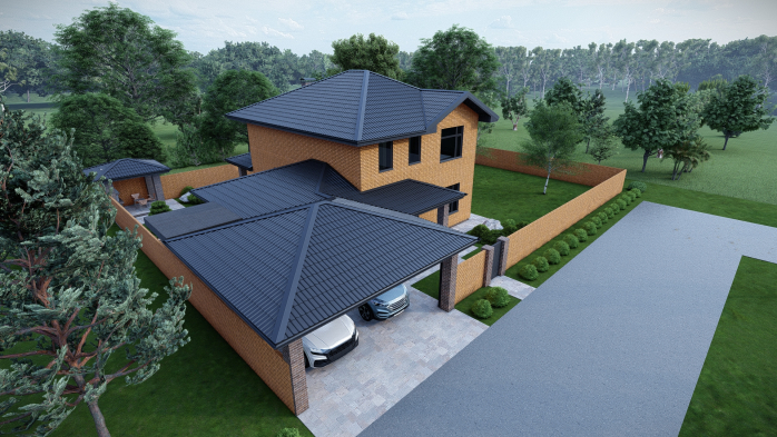 Проект дома DBT 613 - 1 Двухэтажные дома в Украине