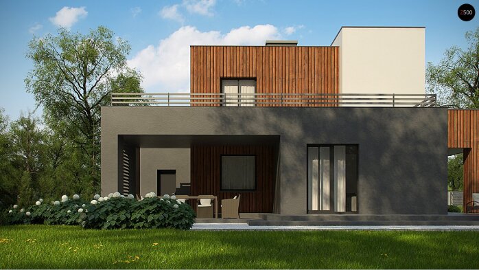 Проєкт будинку Ux74 - Двоповерхові дома в Україні