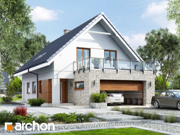 Проект дома Дом в купене (Г2) - 1 С мансардным этажом дома в Украине