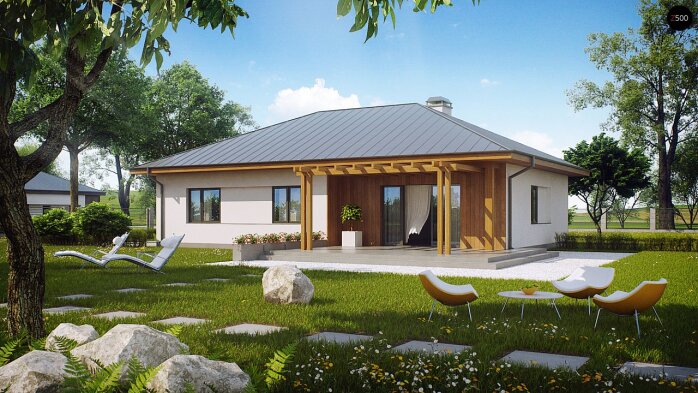 Проект дома U176 - 2 Одноэтажные дома в Украине