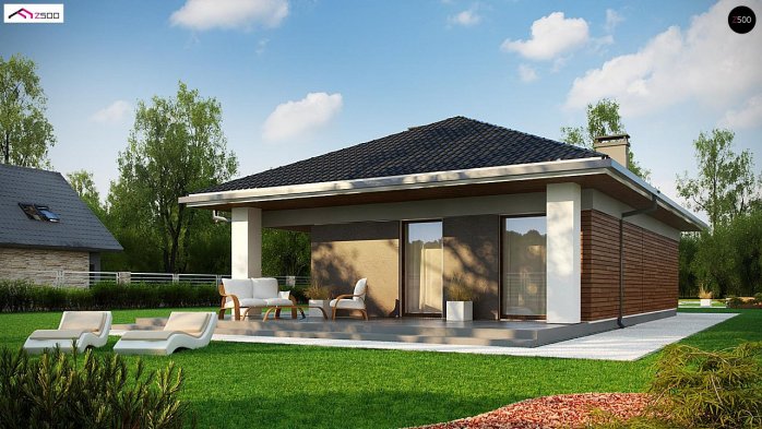 Проект дома U366 - 4 Одноэтажные дома в Украине