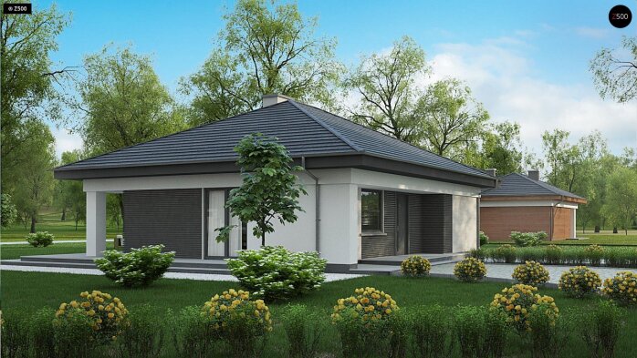 Проект дома U332 D - 6 Одноэтажные дома в Украине