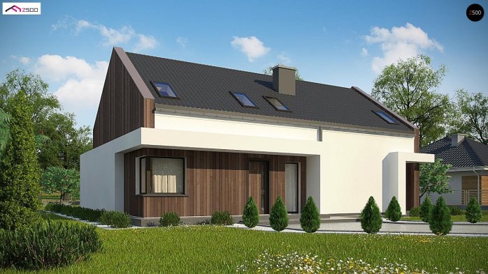 Проект дома U346 - 1 С мансардным этажом дома в Украине