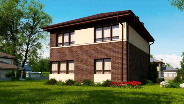 Проект дома Ux24 a v2 - 3 Двухэтажные дома в Украине
