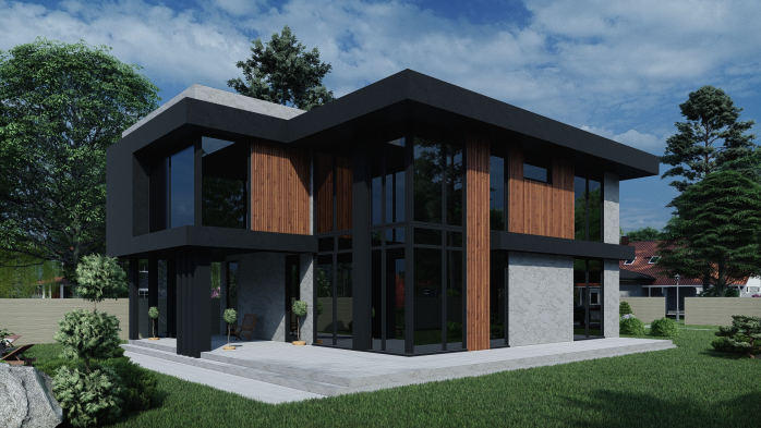 Проєкт будинку DBT 430 - Двоповерхові дома в Україні