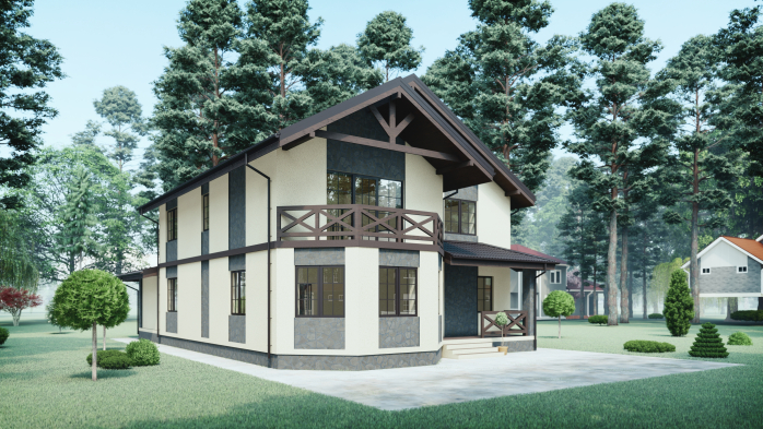 Проект дома DBT 242 - 1 Двухэтажные дома в Украине