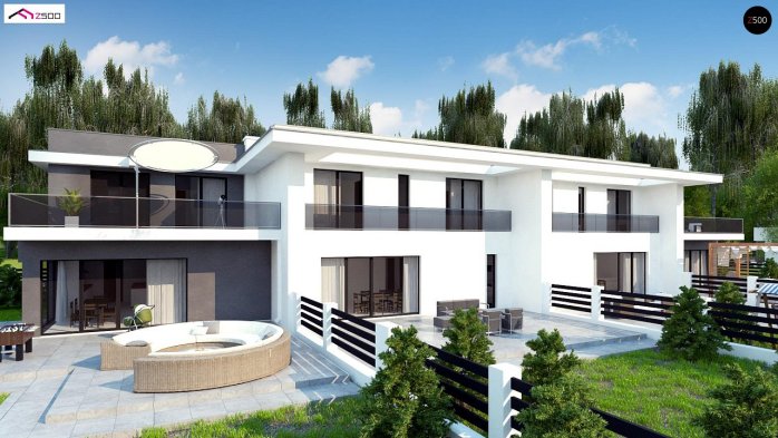 Проект дома Ub27 - 2 Двухэтажные дома в Украине