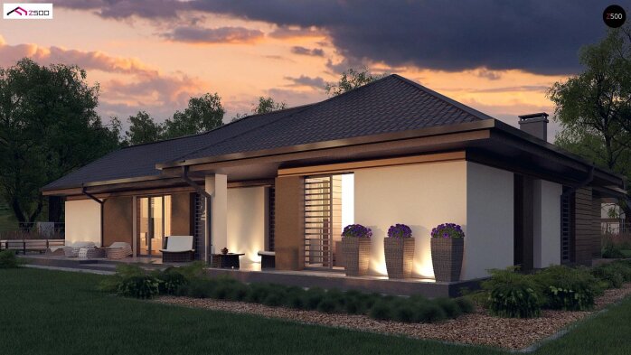 Проєкт будинку U402 - Одноповерхові дома в Україні