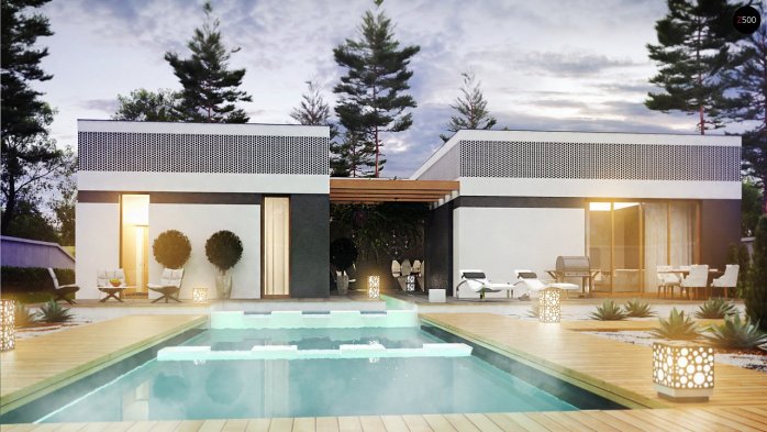 Проєкт будинку Ux119 - Одноповерхові дома в Україні