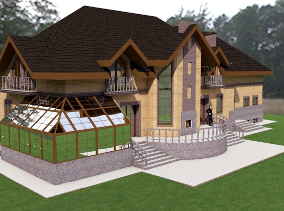 Проект будинку з мансардою Db 2