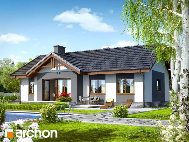 Проект дома Дом в неринах вер.2 - 2 Одноэтажные дома в Украине