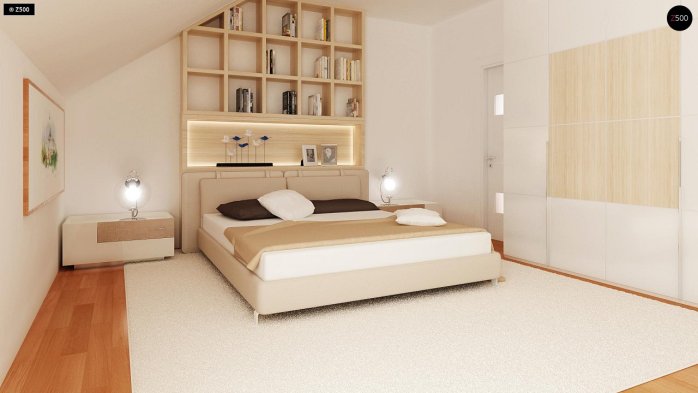 Проект дома Ub4 - 14 С мансардным этажом дома в Украине