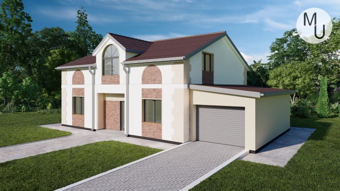 Проект дома DBMU Кассель - 1 Двухэтажные дома в Украине