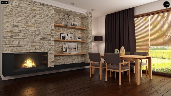 Проект дома U261 v1 - 5 С мансардным этажом дома в Украине