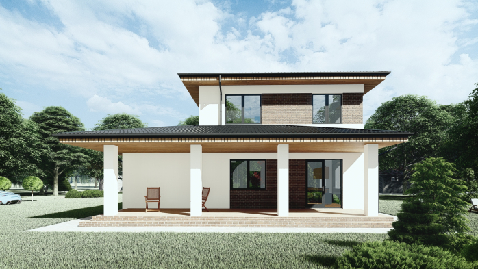 Проєкт будинку DBT 290 - Двоповерхові дома в Україні