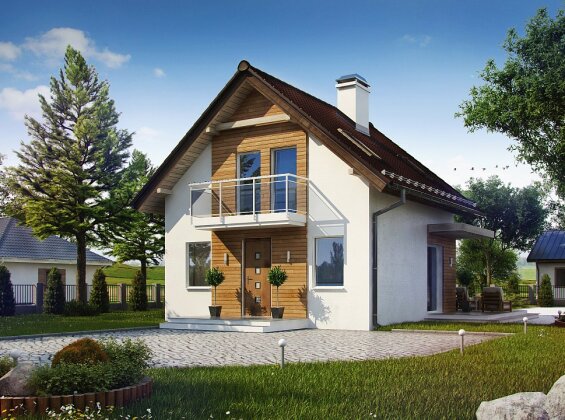 Проект будинку з мансардою z264