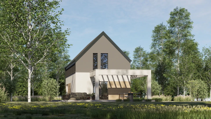 Проект дома U326 - 2 С мансардным этажом дома в Украине