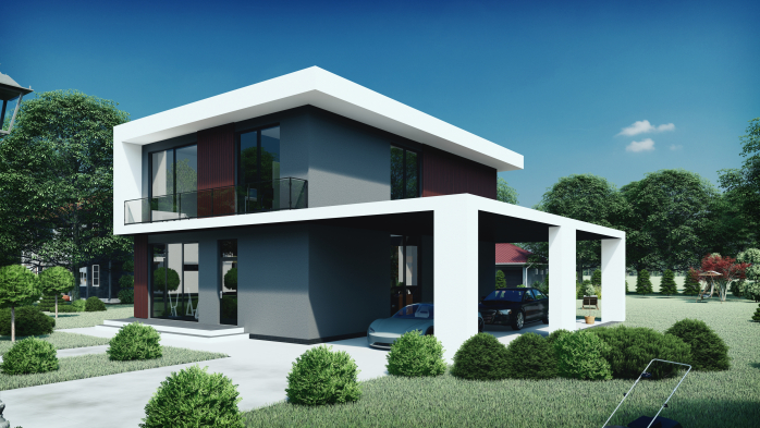 Проект дома DBT 340 - 4 Двухэтажные дома в Украине