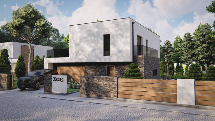 Проєкт будинку Ux215 - Двоповерхові дома в Україні