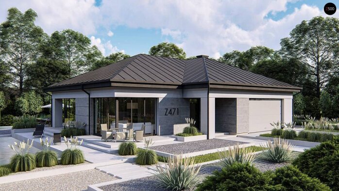 Проєкт будинку U471 - Одноповерхові дома в Україні