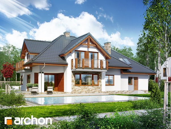 Проект дома Дом в каннах  - 2 С мансардным этажом дома в Украине