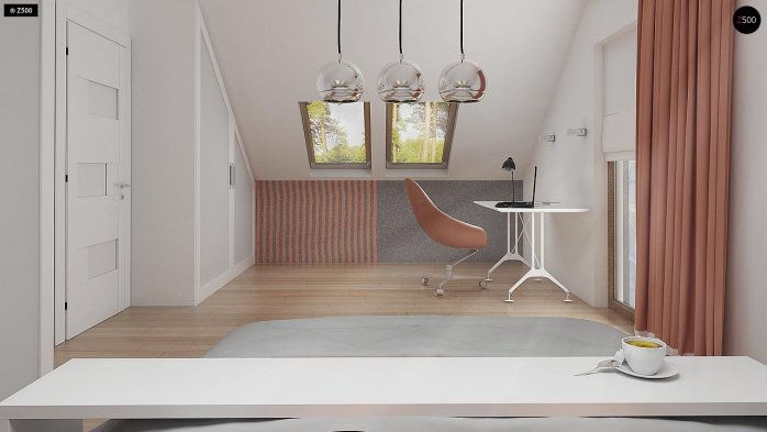 Проєкт будинку U263 - З мансардним поверхом дома в Україні