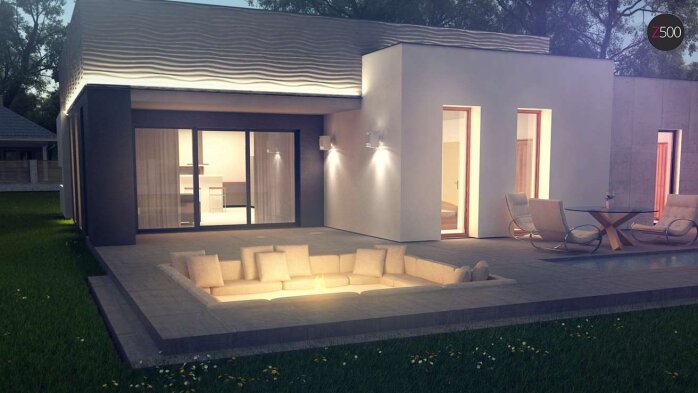 Проєкт будинку Ux56 - Одноповерхові дома в Україні