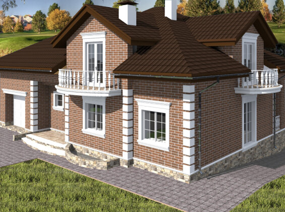Проект будинку з мансардою Db 4
