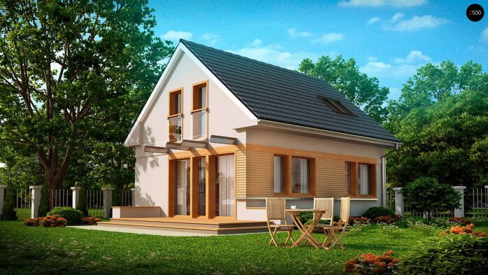 Проєкт будинку U211 S - З мансардним поверхом дома в Україні