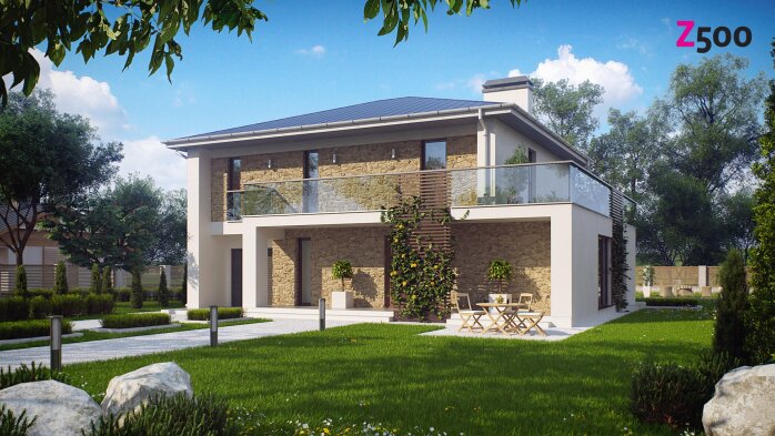 Проект дома Ux55 - 1 Двухэтажные дома в Украине