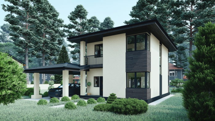 Проект дома DBT 289 - 8 Двухэтажные дома в Украине