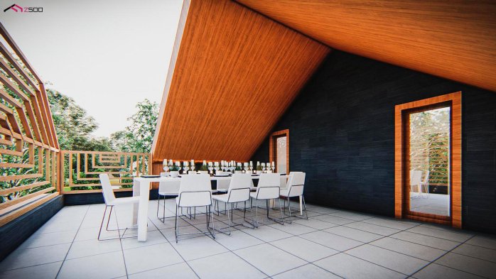 Проект дома U555 - 7 С мансардным этажом дома в Украине