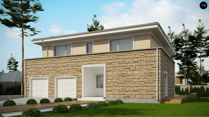 Проект дома Ux66 - 1 Двухэтажные дома в Украине