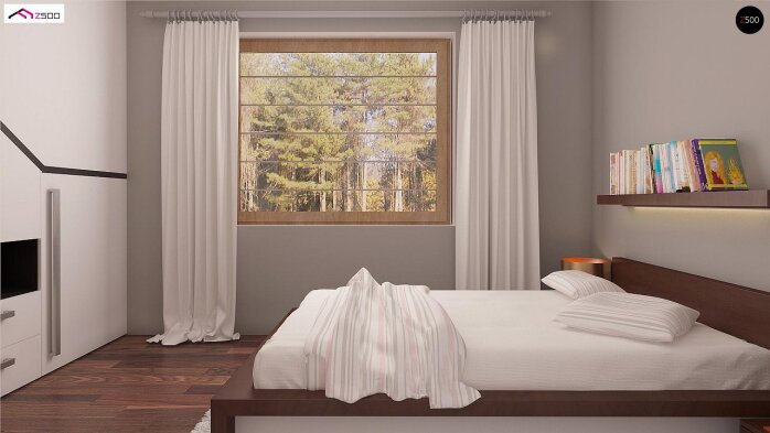 Проєкт будинку U244 GP - З мансардним поверхом дома в Україні