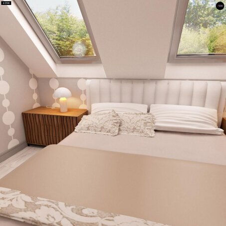 Проєкт будинку U216 - З мансардним поверхом дома в Україні