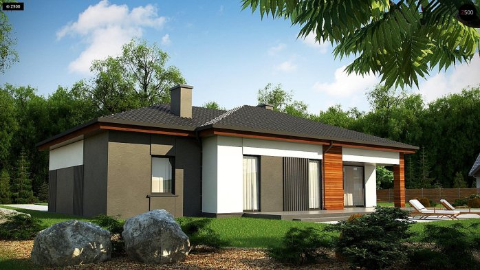 Проект дома U375 - 4 Одноэтажные дома в Украине