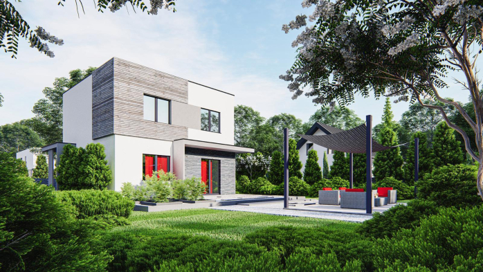 Проєкт будинку Ux554 el - Двоповерхові дома в Україні