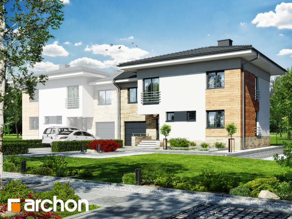 Проект дома Дом в мирте 3 (B) вер.3 - 1 Двухэтажные дома в Украине