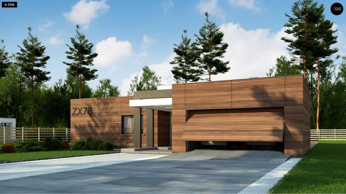 Проєкт будинку Ux78 - Одноповерхові дома в Україні