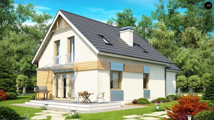 Проєкт будинку U126 - З мансардним поверхом дома в Україні